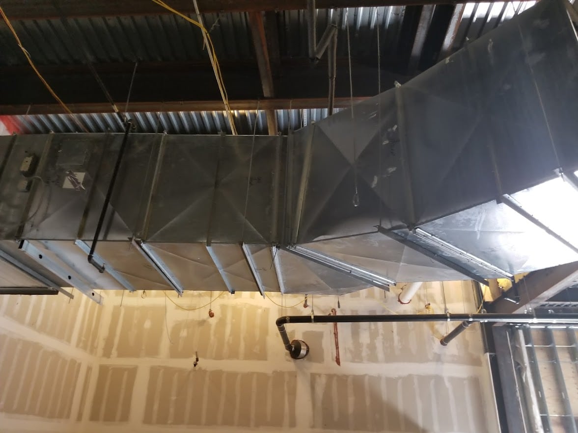 Commercial ductwork system serviced by Jireh Cooler