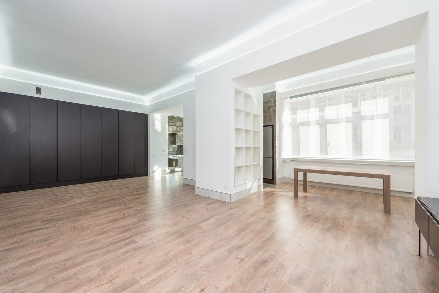 Bright, clean modern living space representing improved indoor air quality