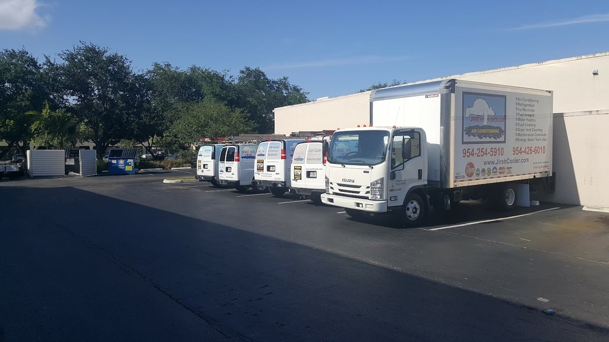 Jireh Cooler's commercial service fleet lined up and ready for dispatch
