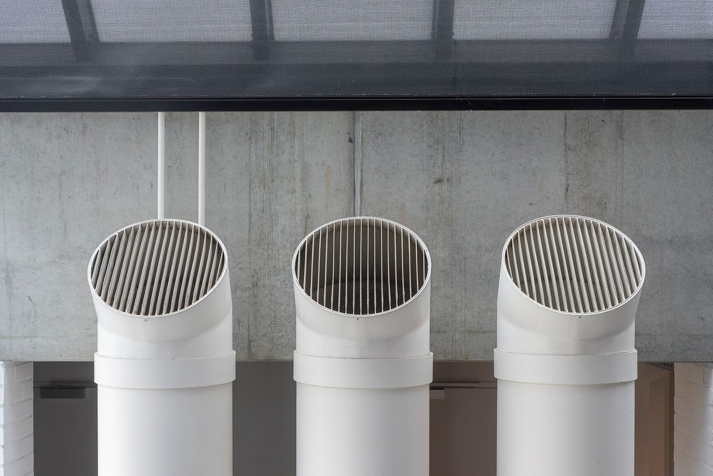 Ventilation ductwork where an in-duct UV light system installs